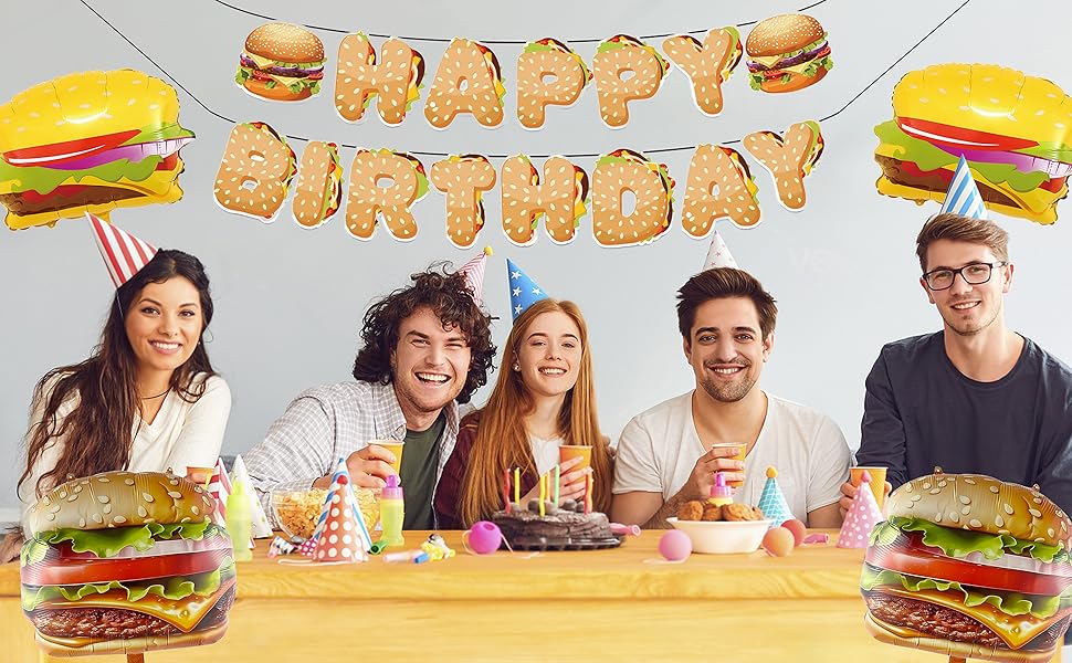 Hamburger party decoration