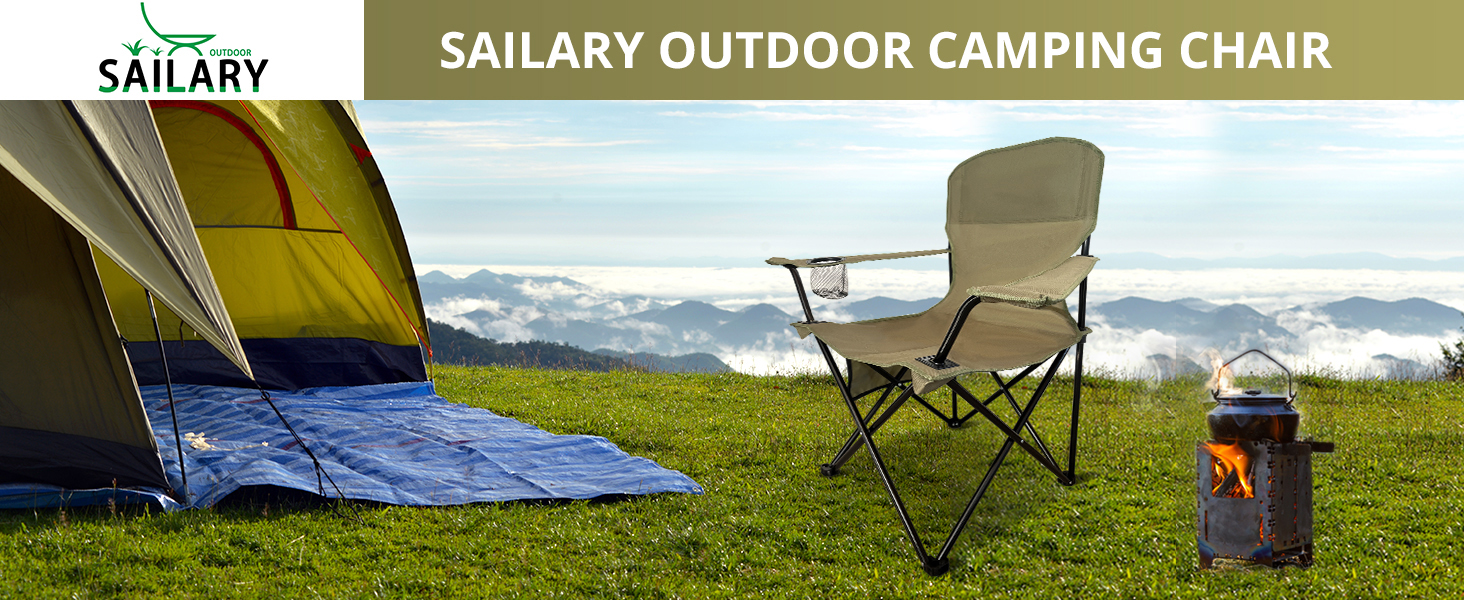 Outdoor Folding Camping Chair with Carrybag