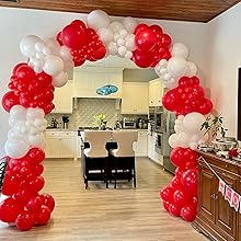 Red and White Balloons