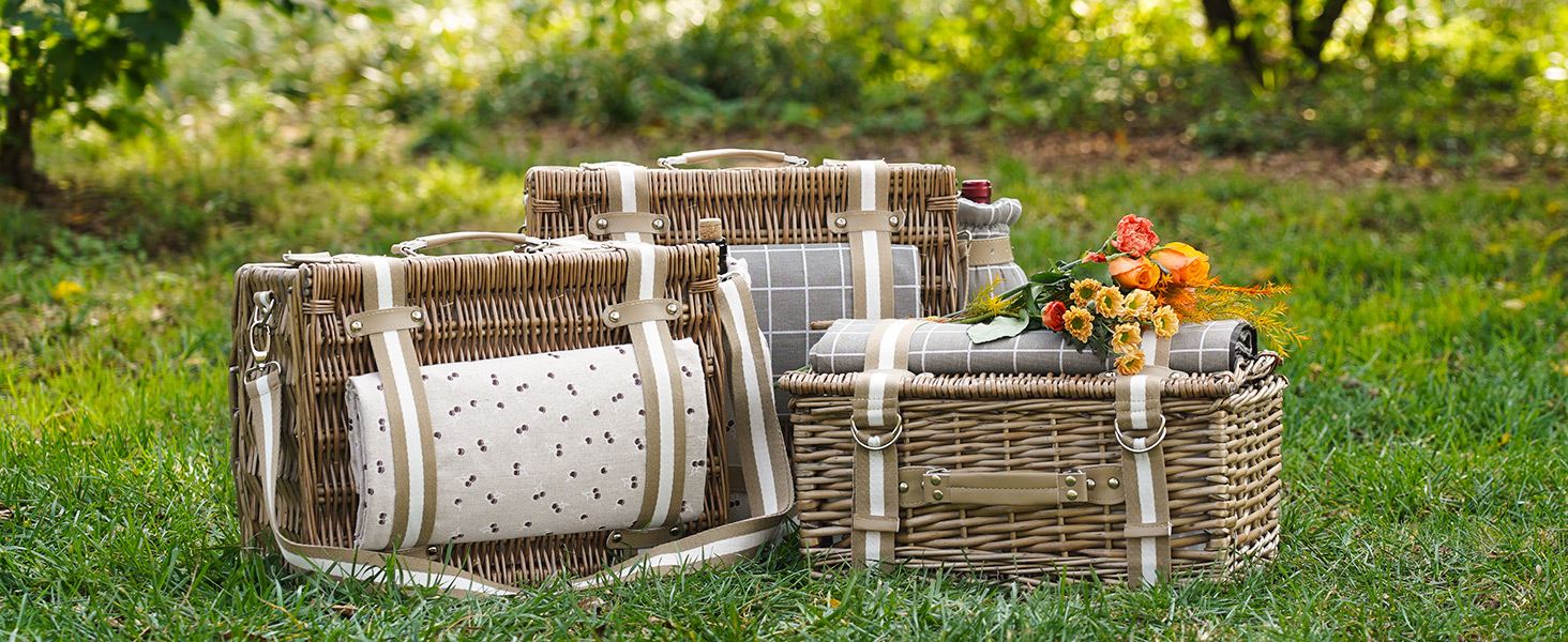 Willow Picnic Basket Set