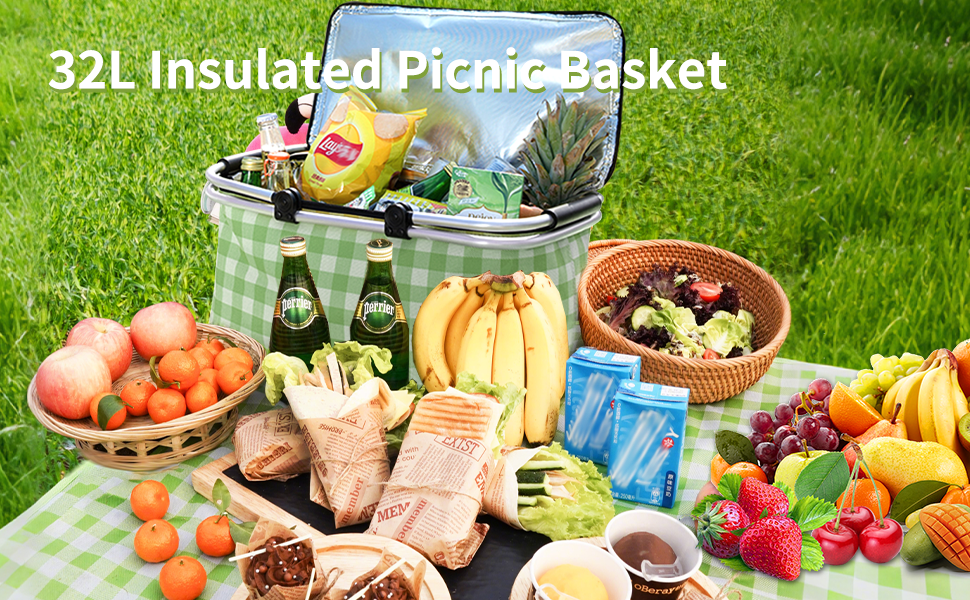 32L Insulated Pricnic Basket