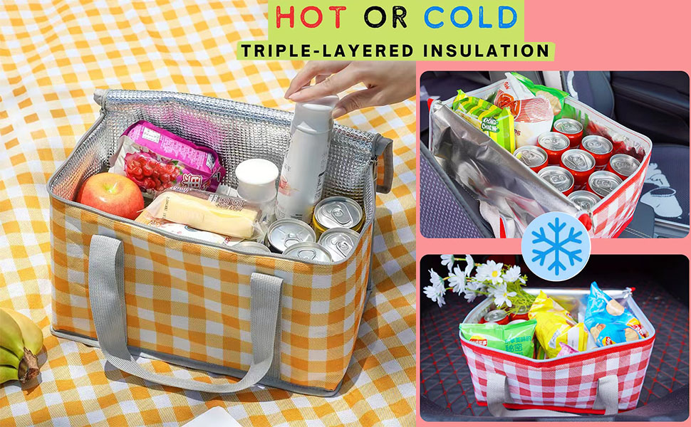 Insulated Reusable Food Picnic Bag