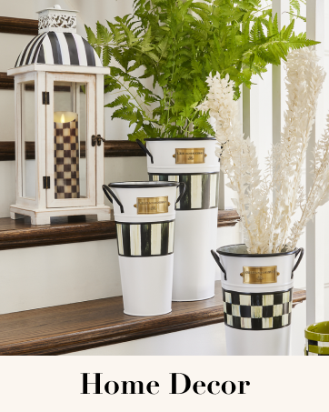 Spectator, white and black, greenery, lantern, candle, home decor