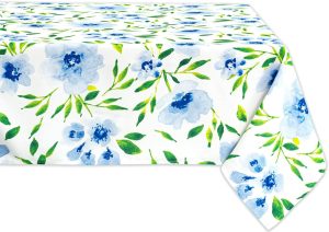 YiHomer Indoor Outdoor Tabletop for Spring Summer Decorations, Picnics and Dinner Parties - Stain and Water Resistant, Spring Blossoms, Tablecloth, 60 x 84 Rectangle