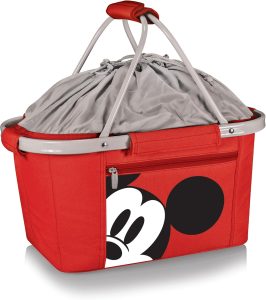 PICNIC TIME Metro Shopping Basket, Insulated Picnic Basket, Collapsible Market Basket, Utility Tote Cooler Bag