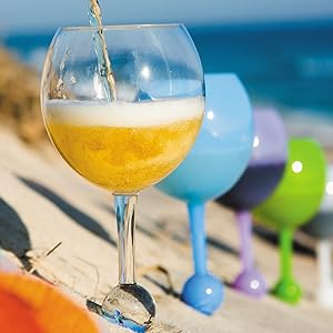 floating cup winesulator with the hook orange wine glasses that float