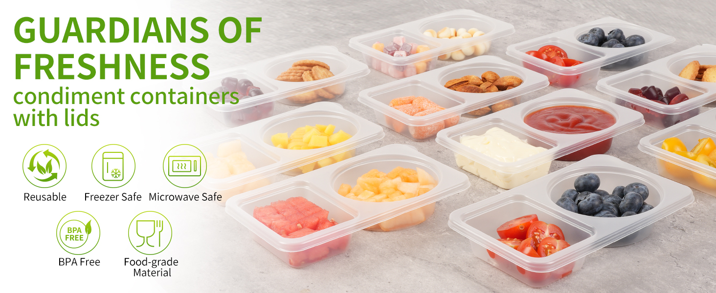 snack container,condiment containerswith lids