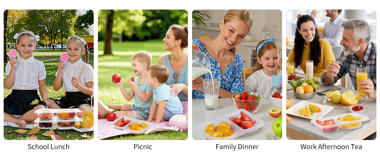 double compartment snack containers
