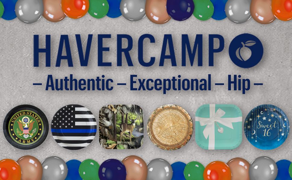 havercamp party supplies authentic disposable hunting themes