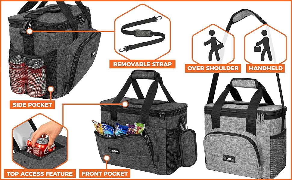 large soft cooler bag insulated lunch box thermal men women adult picnic work school kids
