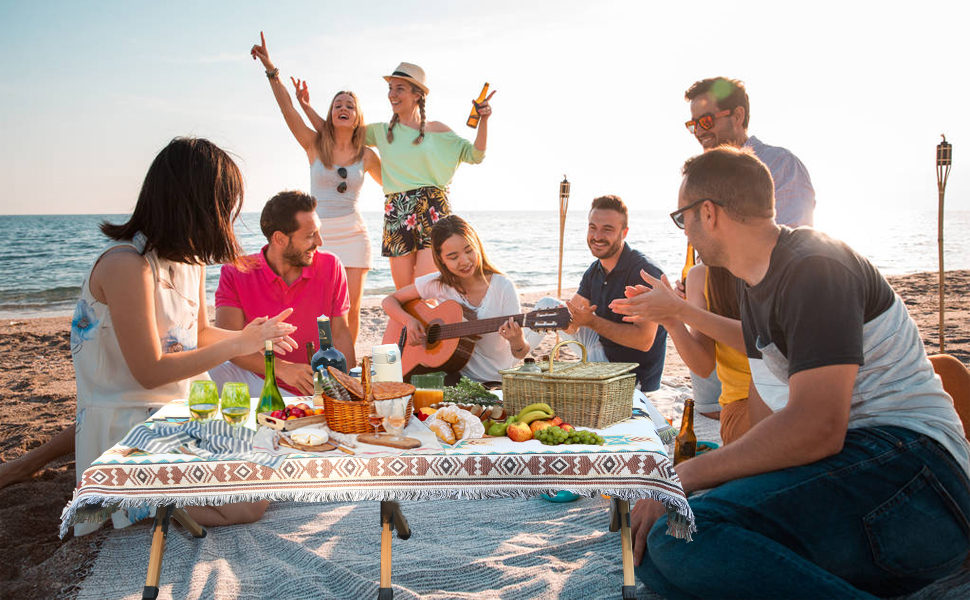 Outdoor / Indoor Bamboo Portable Folding Table