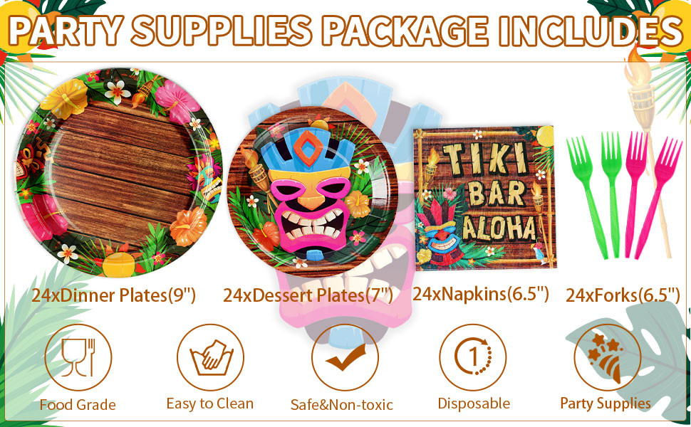 tiki birthday party decorations