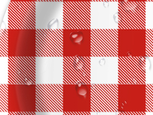 red gingham party supplies