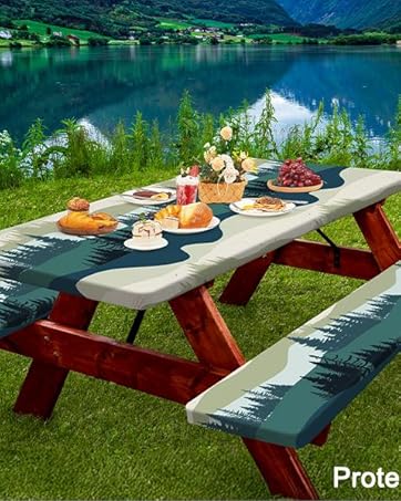 Picnic Table Cover with Bench Covers