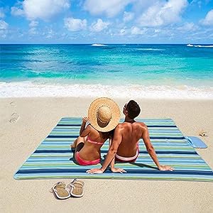  Roll over image to zoom in        Portable Picnic Blanket Extra Large Outdoor