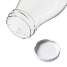 glass milk bottles with lids
