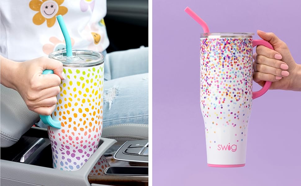 swig life 40oz mega mug with handle lid and straw stanley yeti brumate corkcicle simple modern