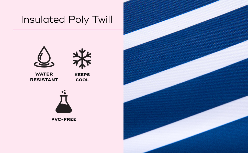 Insulated poly twill fabric