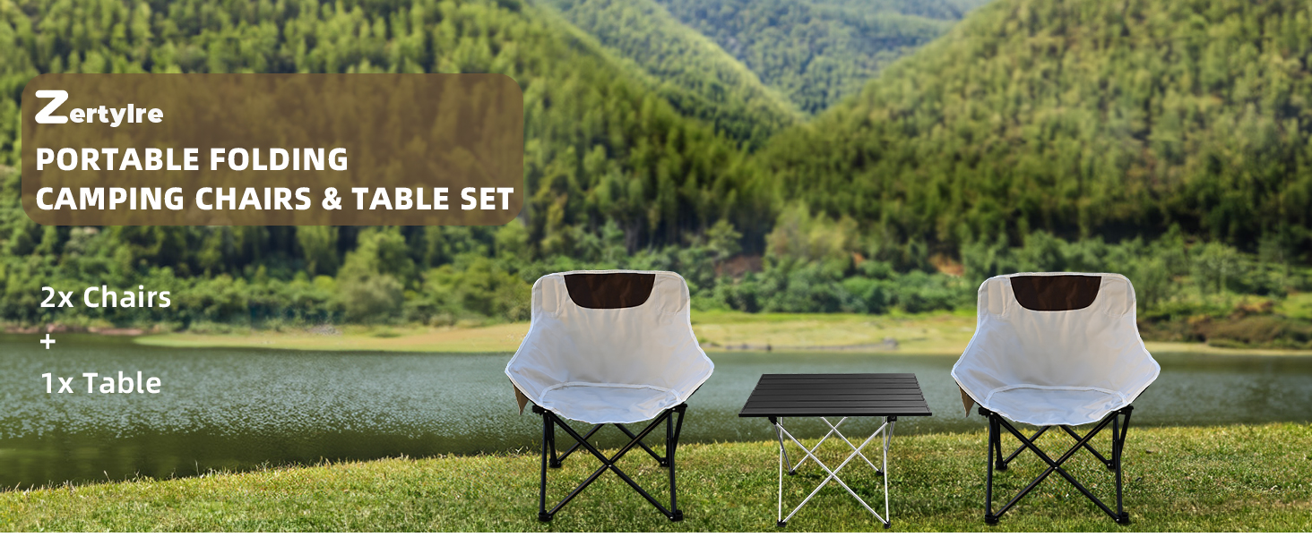 folding camping chair set