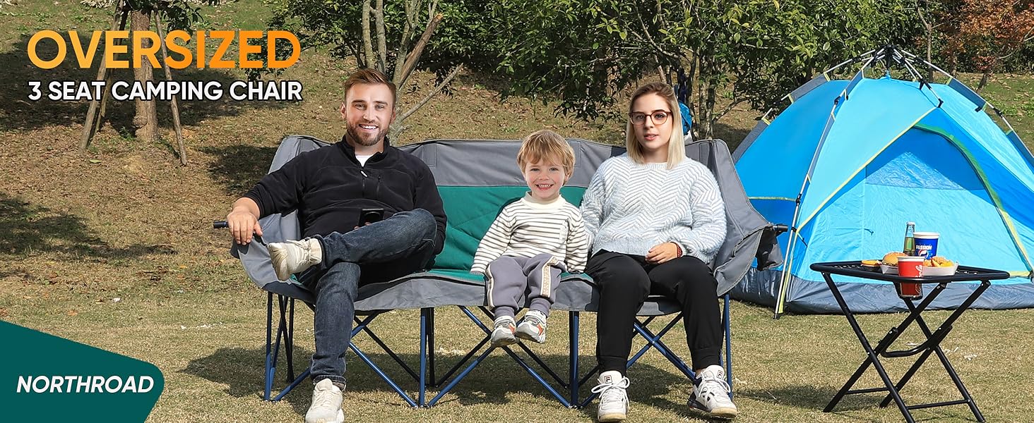Northroad Oversized 3-Person Folding Camping Chair