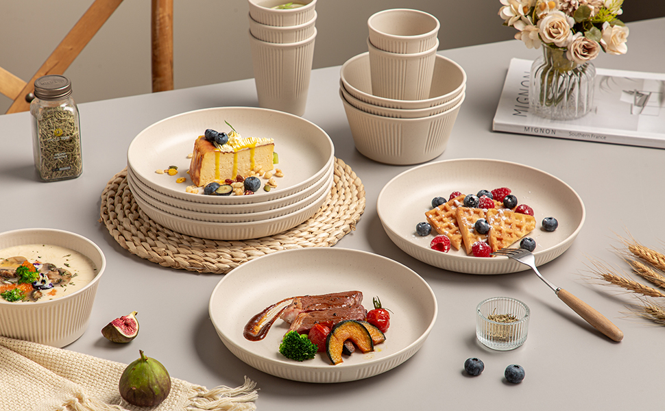 microwave safe plates and bowls sets dishes set
