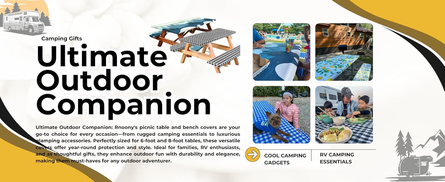 camping gifts,cool camping gadgets,rv camping essentials,camping tablecloth