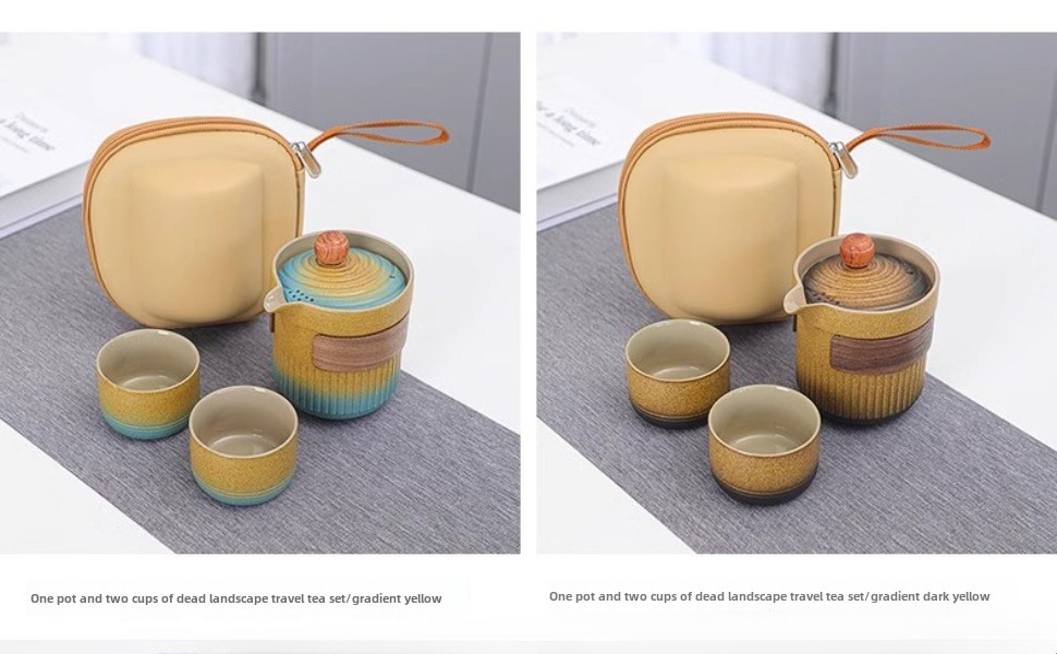 Adult tea set for 4  Travel tea sets for women Office teapot
