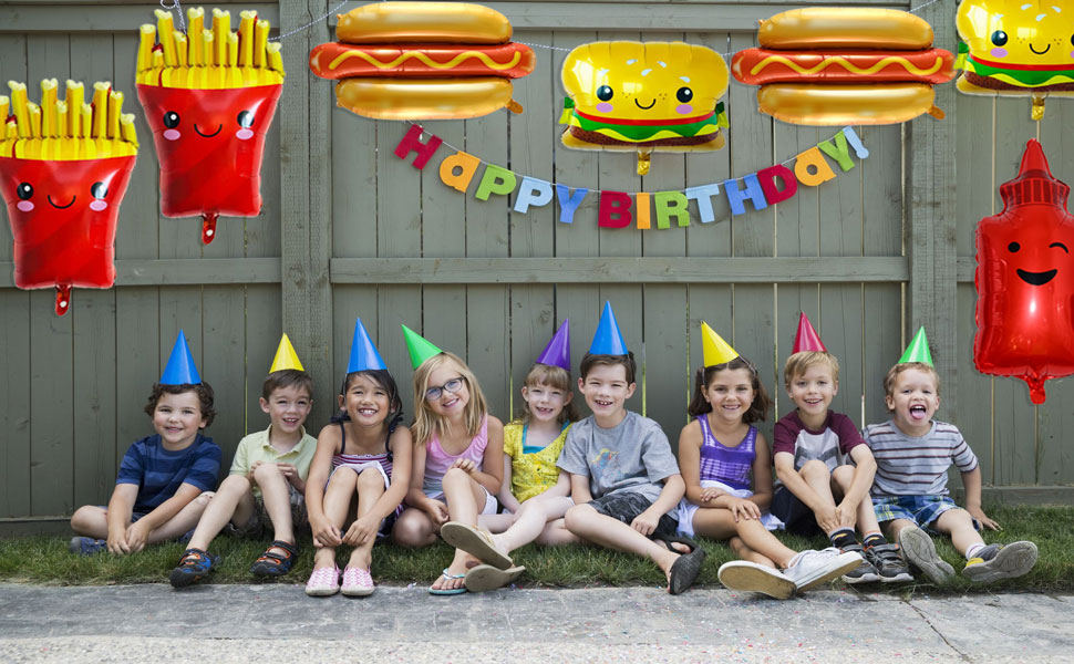 food balloons bbq balloons hot dog balloons picnic balloons hamburger balloons french fries balloons