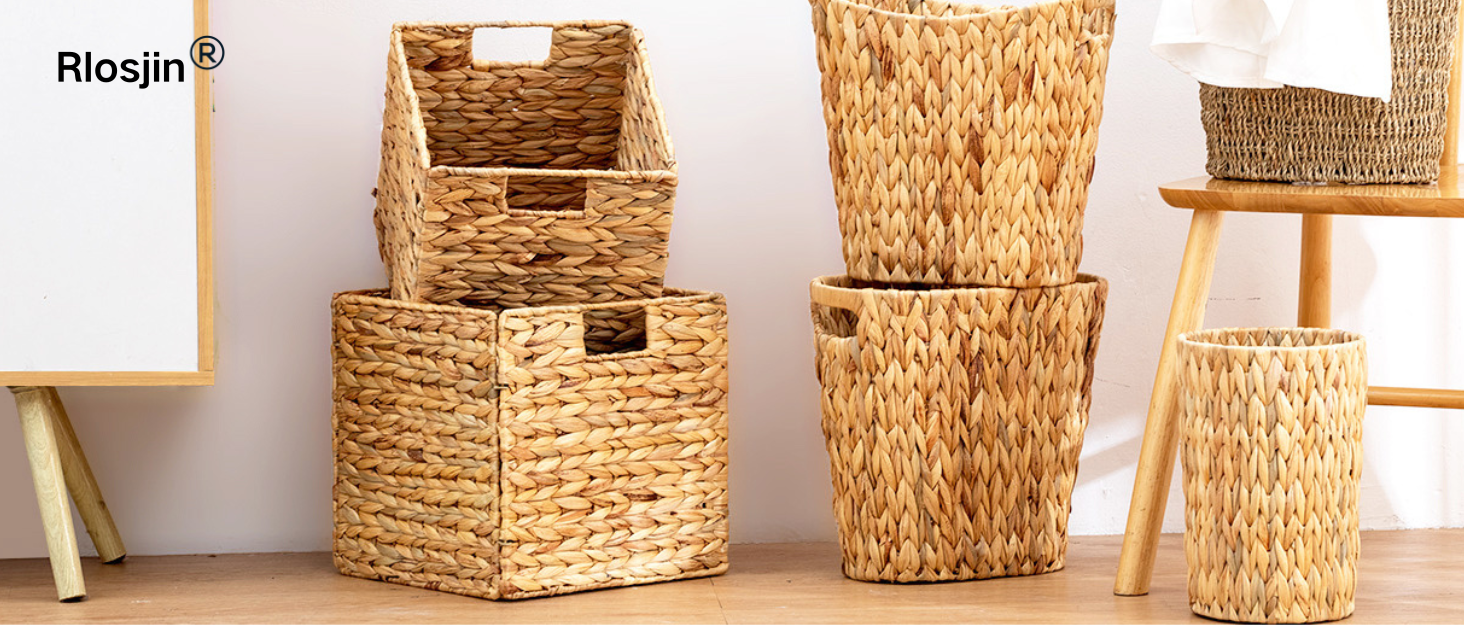 Wicker Trash Can