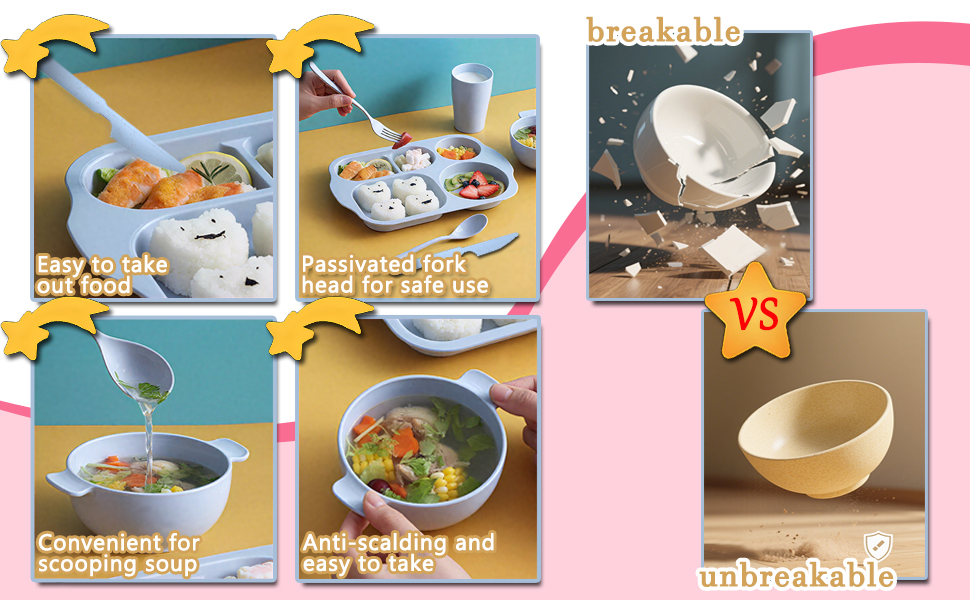 Plate set toddler for kitchen