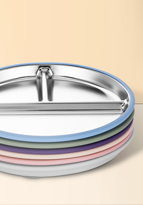 stainless steel kids plates