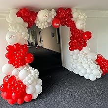 Red and White Balloons