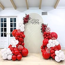 Red and White Balloons