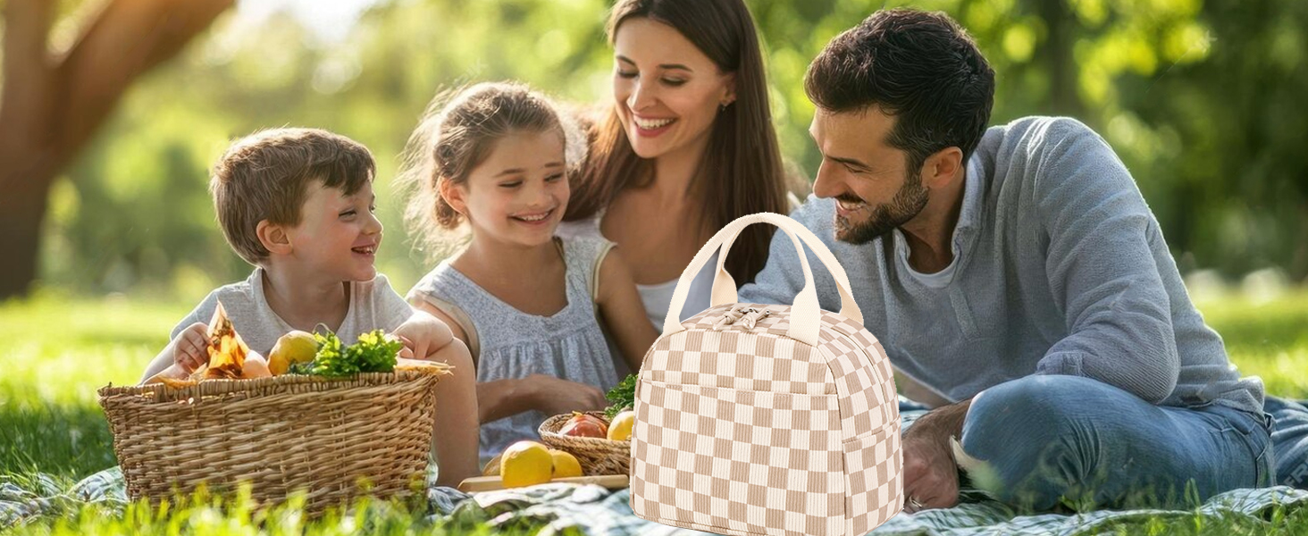Cute Corduroy Lunch Tote Bags Reusable