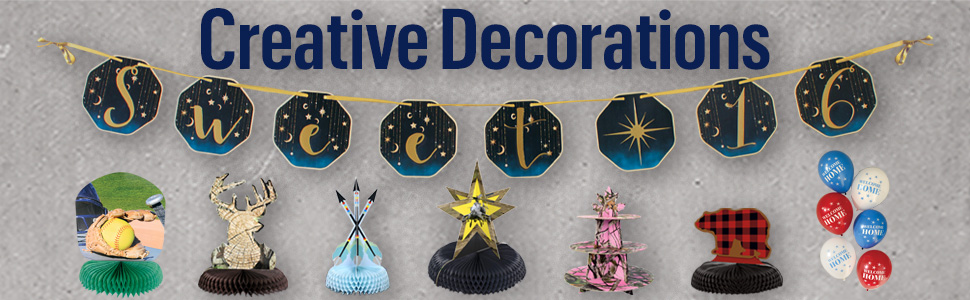 We use graphics that are Authentic to each party Theme.