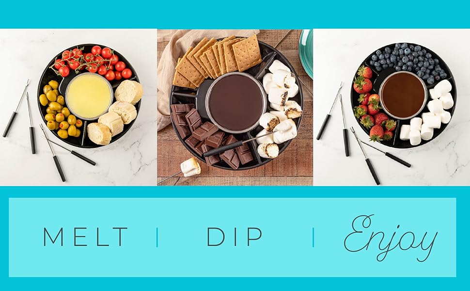 3 easy steps Melt, Dip & Enjoy