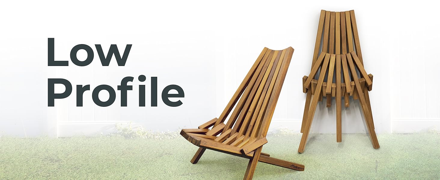 Melino FSC Certified Acacia Solid Wooden Folding Patio Lounge Chair 5 Legs Outdoor Furniture