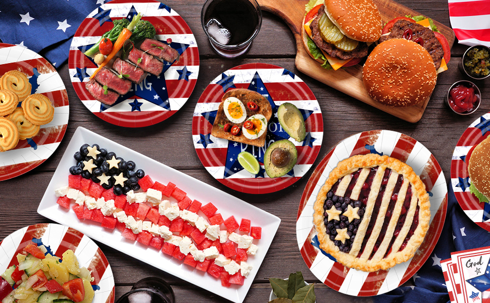 Memorial Day Paper Plates and Napkins Set