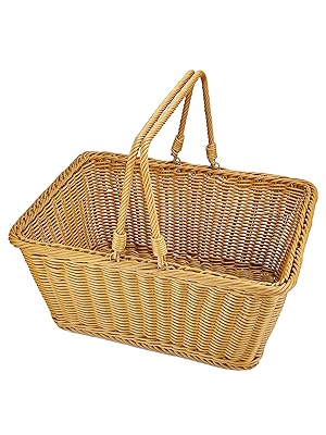 Wicker storage basket