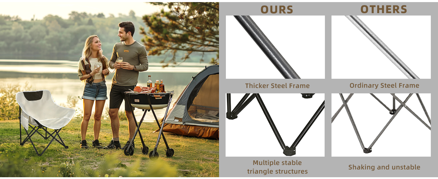 camping chair and table set