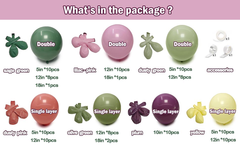  dusty pink green balloon garland double stuffed green balloons dusty rose lilac balloon garland 