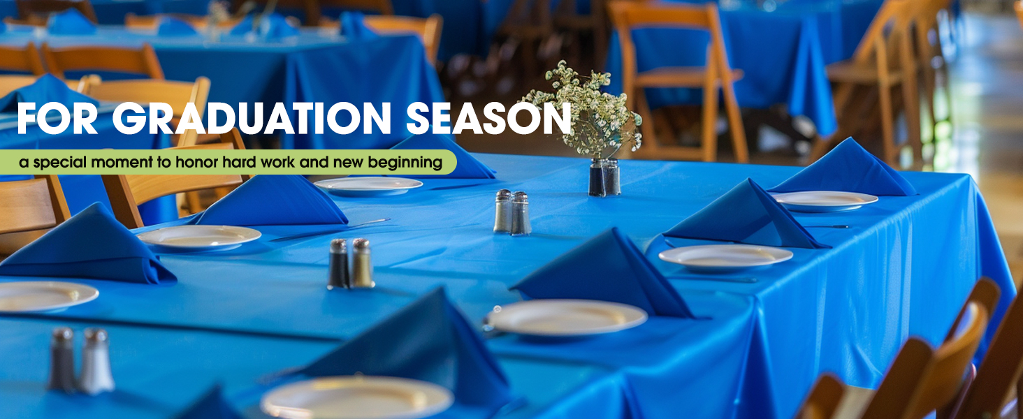 blue tablecloth
