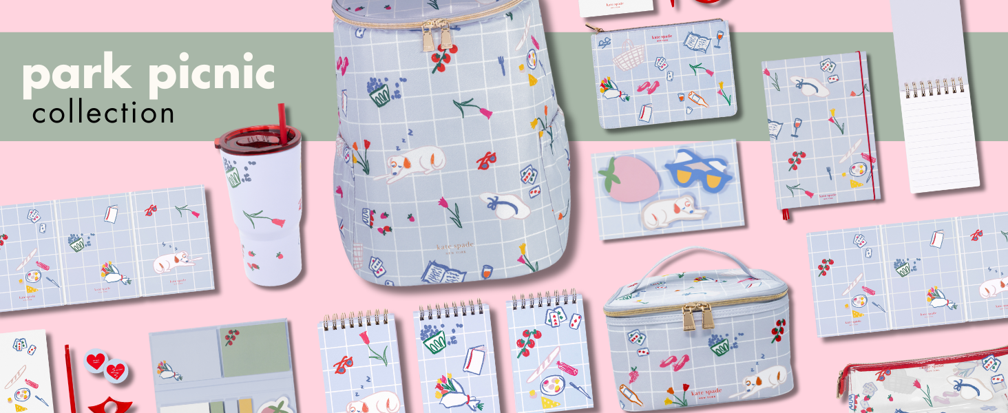 kate spade new york park picnic collection cute bags stationery desk accessories work