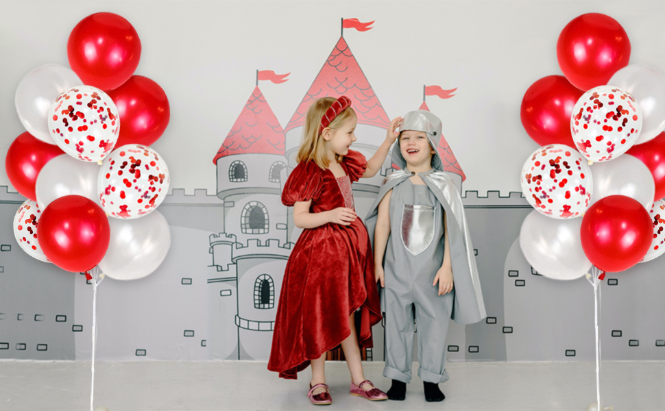 red and white balloon
