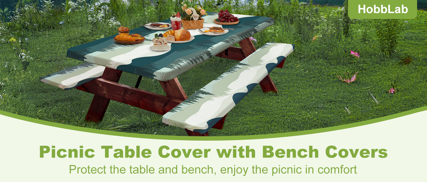 Picnic Table Cover with Bench Covers
