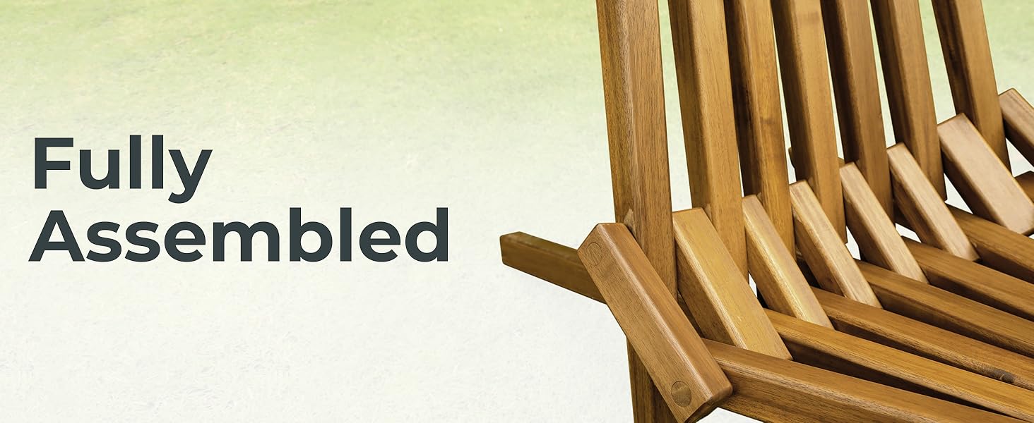 Melino FSC Certified Acacia Solid Wooden Folding Patio Lounge Chair 5 Legs Outdoor Furniture