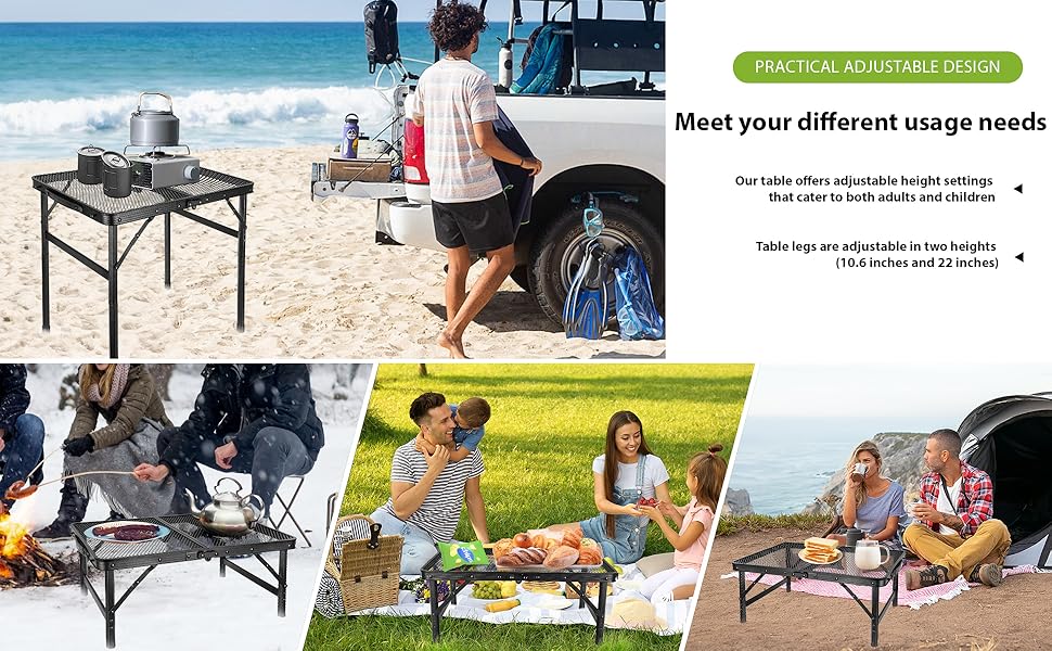 small folding table portable