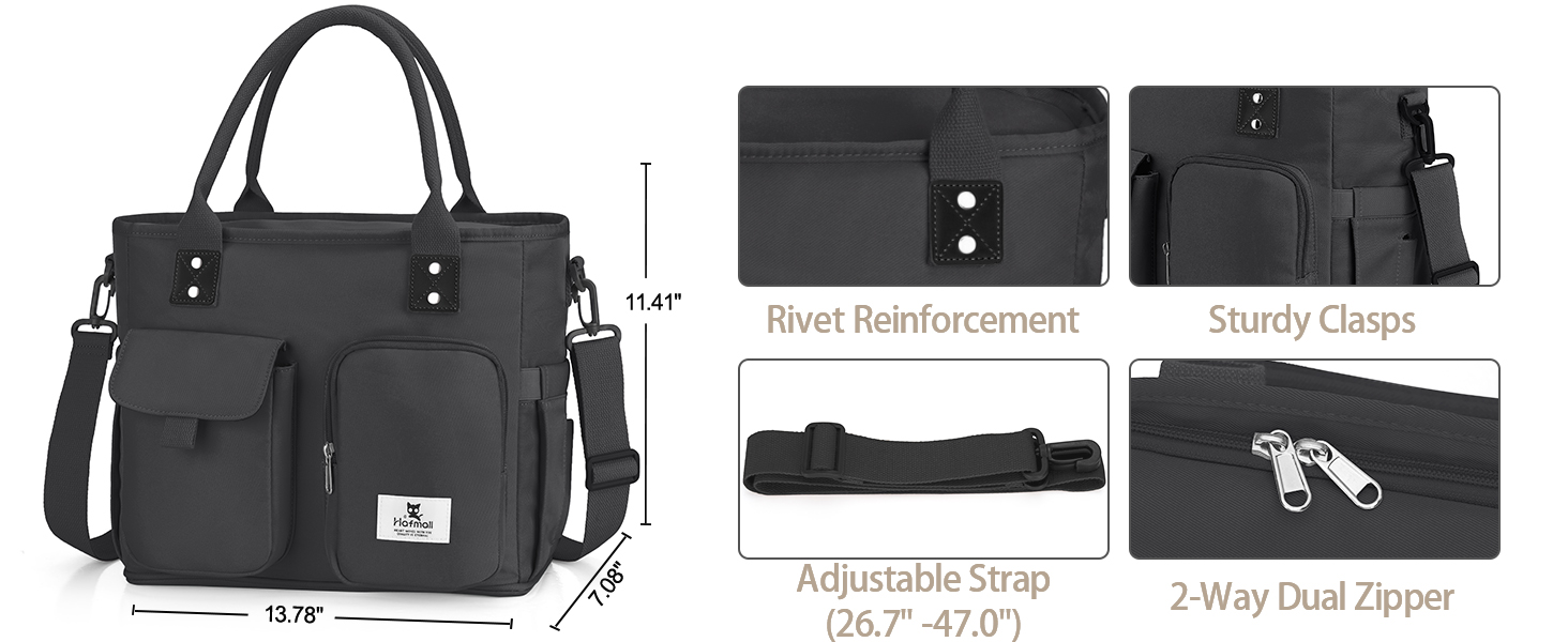 Hafmall large lunch bag with adjustable strap