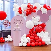 Red and White Balloons