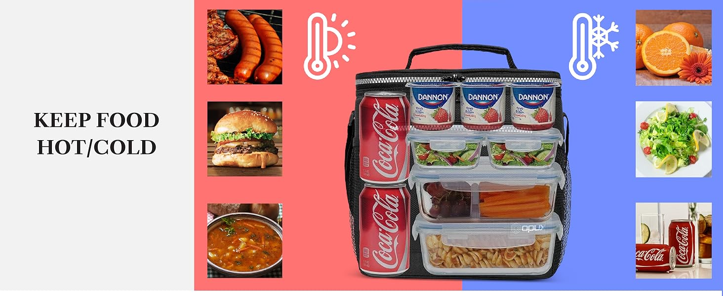 insulated lunch meal prep keep hot warm cold fresh travel picnic snack